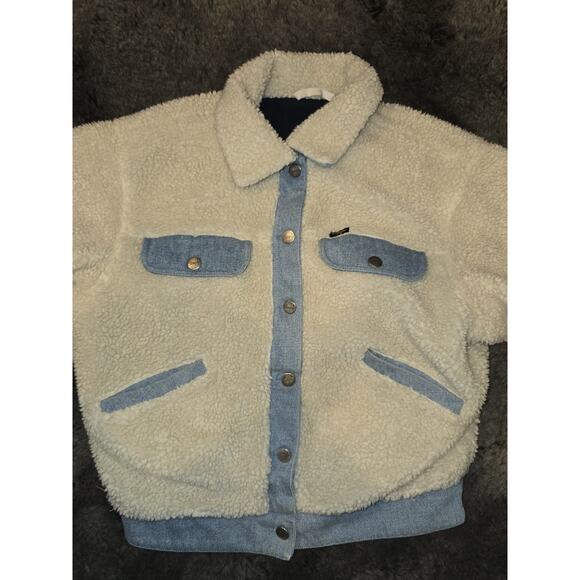 Wrangler Sherpa Denim Jacket XS Womens Western - Picture 2 of 9